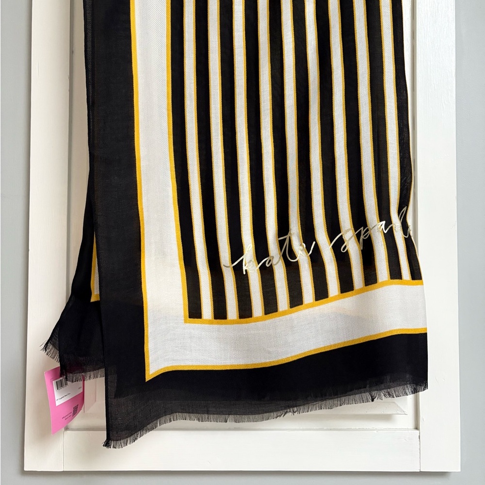NWT Kate Spade New York || Botanical Stripe Oblong Scarf - Picture 10 of 11